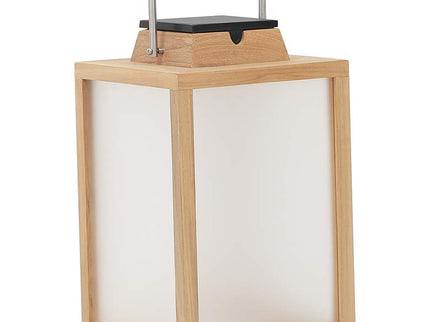 Tradition 15 1/2" High Teak Wood LED Solar Outdoor Lantern