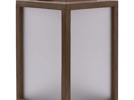 Tradition 16" High Weathered Teak LED Solar Outdoor Lantern