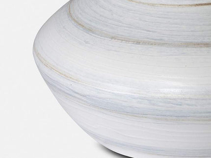 Uttermost Potter Striped Ivory Blue Ceramic Vases Set of 2