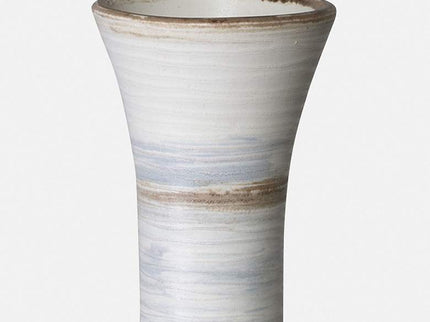 Uttermost Potter Striped Ivory Blue Ceramic Vases Set of 2