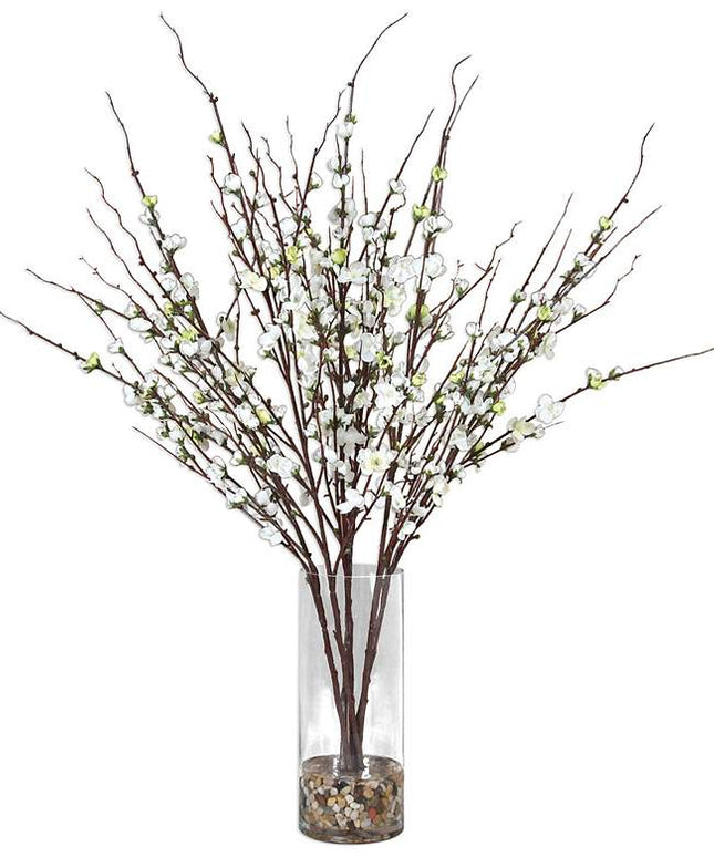 Uttermost Quince Blossoms Silk 36" High Faux Flower in Vase