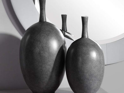 Uttermost Riordan Black and White Ceramic Vases Set of 2