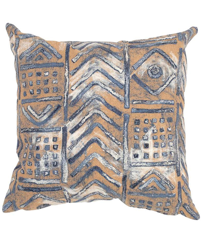 Visions III Bambara Indigo 20" Square Indoor-Outdoor Pillow