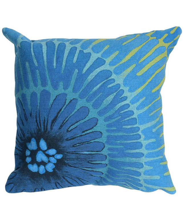 Visions III Cirque Blue 20" Square Indoor-Outdoor Pillow