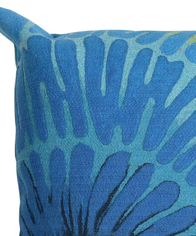 Visions III Cirque Blue 20" Square Indoor-Outdoor Pillow