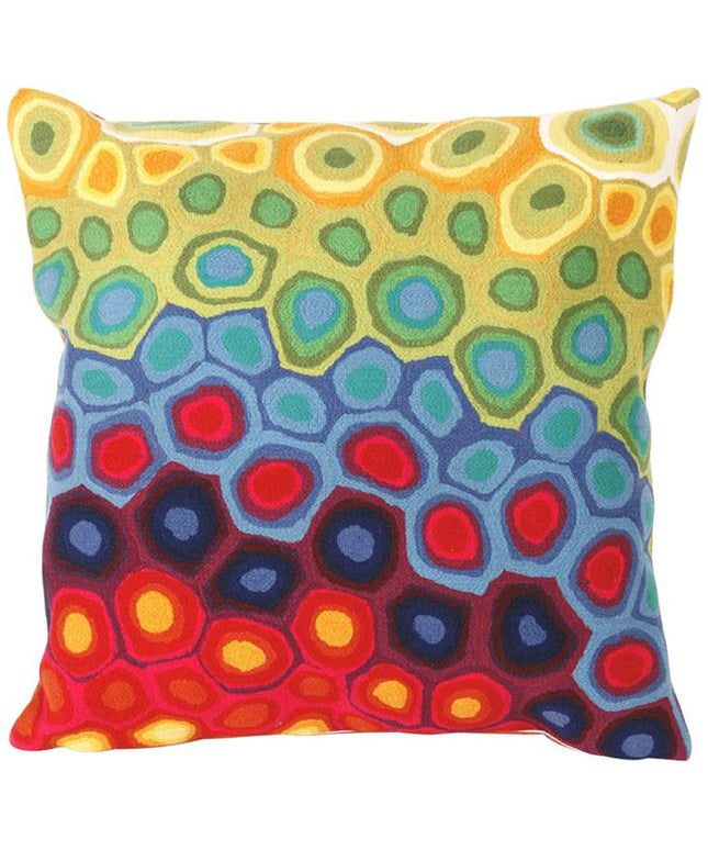 Visions III Pop Swirl Red 20" Square Indoor-Outdoor Pillow