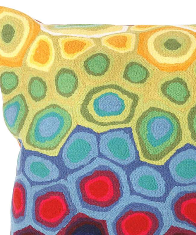 Visions III Pop Swirl Red 20" Square Indoor-Outdoor Pillow