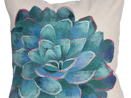 Visions III Succulent Ivory 20" Square Indoor-Outdoor Pillow