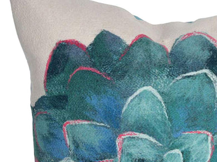 Visions III Succulent Ivory 20" Square Indoor-Outdoor Pillow