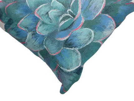 Visions III Succulent Ivory 20" Square Indoor-Outdoor Pillow