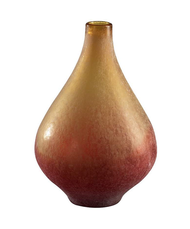 Vizio Yellow and Orange 13 3/4" High Art Glass Vase