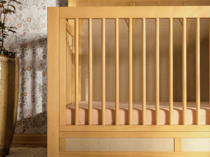 M24801HYPSEW,Namesake,Eloise 4-in-1 Convertible Crib in Honey & Performance Sand Eco-Weave
