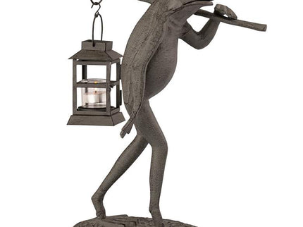 Walking Frog Lantern 17 1/2" High Verdigris Outdoor Statue