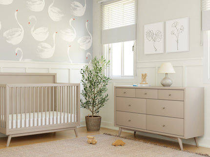 M15916TPE,Palma 7-Drawer Double Dresser  Assembled in Taupe