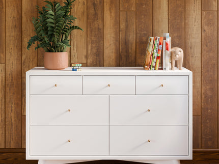 M15916W,Palma 7-Drawer Double Dresser  Assembled in White