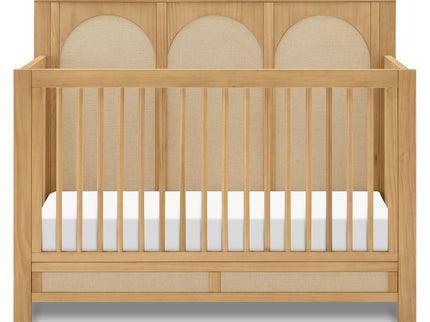 M24801HYPSEW,Namesake,Eloise 4-in-1 Convertible Crib in Honey & Performance Sand Eco-Weave