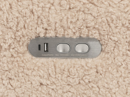 M11286CSG,Babyletto,Kiwi Plus Power Glider Recliner w/ Power Headrest in Chai Shearling