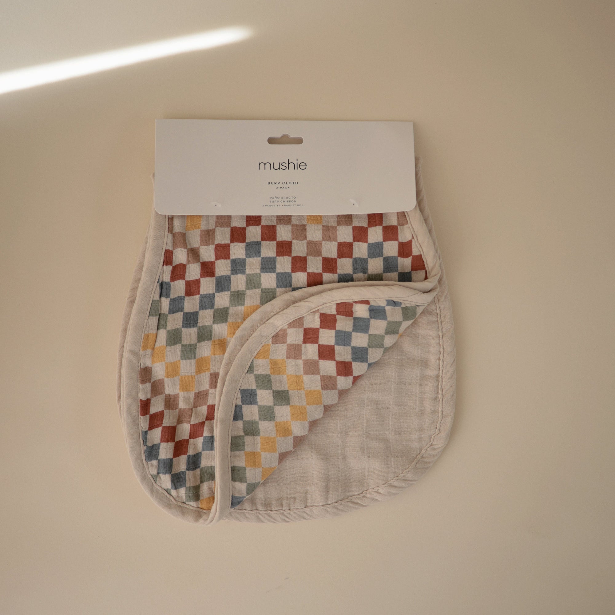MBC-209, Organic Cotton Muslin Burp Cloth 2-Pack