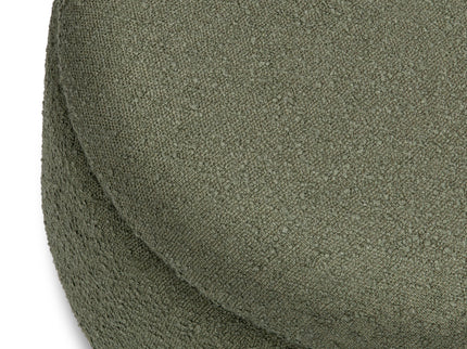 M30985POBHF,Namesake,Tuffet Storage Ottoman in Performance Olive Boucle w/Honey Ball Feet