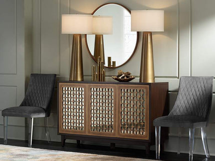 Possini Euro Design Karen 36" High Dark Gold Tall Glass Table Lamp