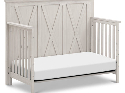 B14501WDF,Monogram by Namesake,Emory Farmhouse 4-in-1 Convertible Crib in White Driftwood