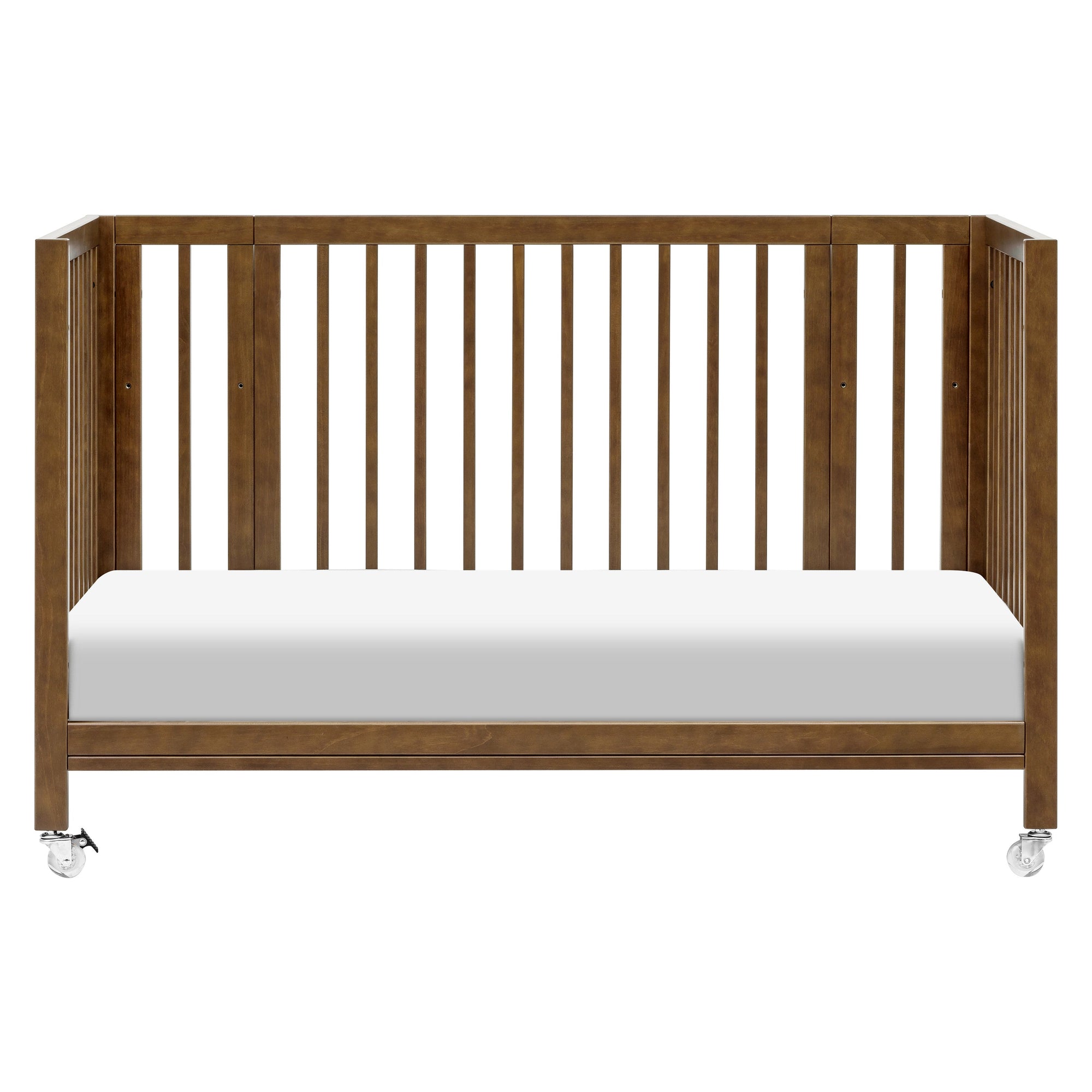 M30880NL,Babyletto,Rolli 9-in-1 Convertible All-Stages« Crib w/ Bassinet & Toddler Bed Kits in Natural Walnut