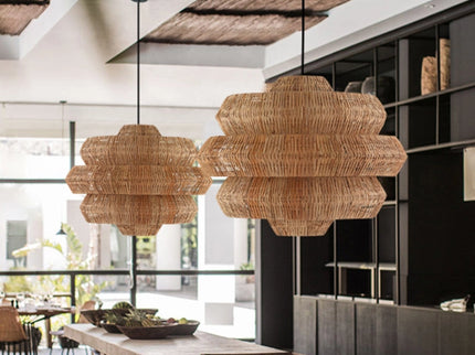 Rattia Multi-Tiered Honeycomb-Shaped Pendant Light