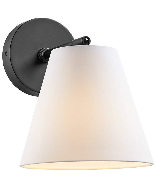 1-Light Wall Sconce in Matte Black (Set of 2)