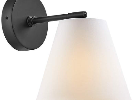 1-Light Wall Sconce in Matte Black (Set of 2)