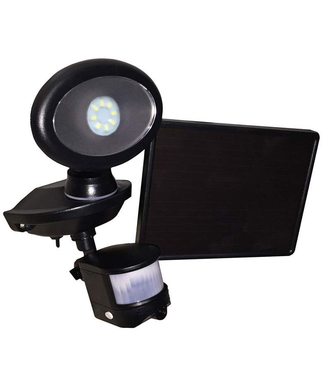 10" High Black Solar LED Security Camera and Spot Light