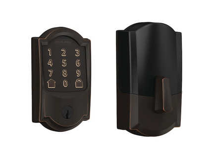 Schlage Encode Camelot Aged Bronze Smart Wi-Fi and Bluetooth Touchscreen Keypad Electronic Deadbolt Lock