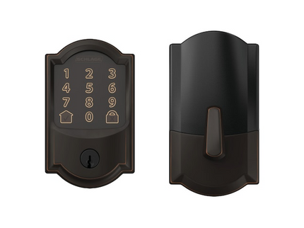 Schlage Encode Camelot Aged Bronze Smart Wi-Fi and Bluetooth Touchscreen Keypad Electronic Deadbolt Lock