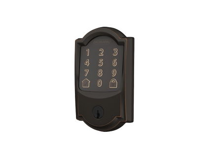 Schlage Encode Camelot Aged Bronze Smart Wi-Fi and Bluetooth Touchscreen Keypad Electronic Deadbolt Lock
