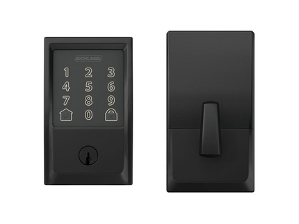 Schlage Encode Century Matte Black Smart Wi-Fi and Bluetooth Touchscreen Keypad Electronic Deadbolt Lock