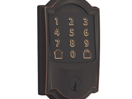 Schlage Encode Camelot Aged Bronze Smart Wi-Fi and Bluetooth Touchscreen Keypad Electronic Deadbolt Lock