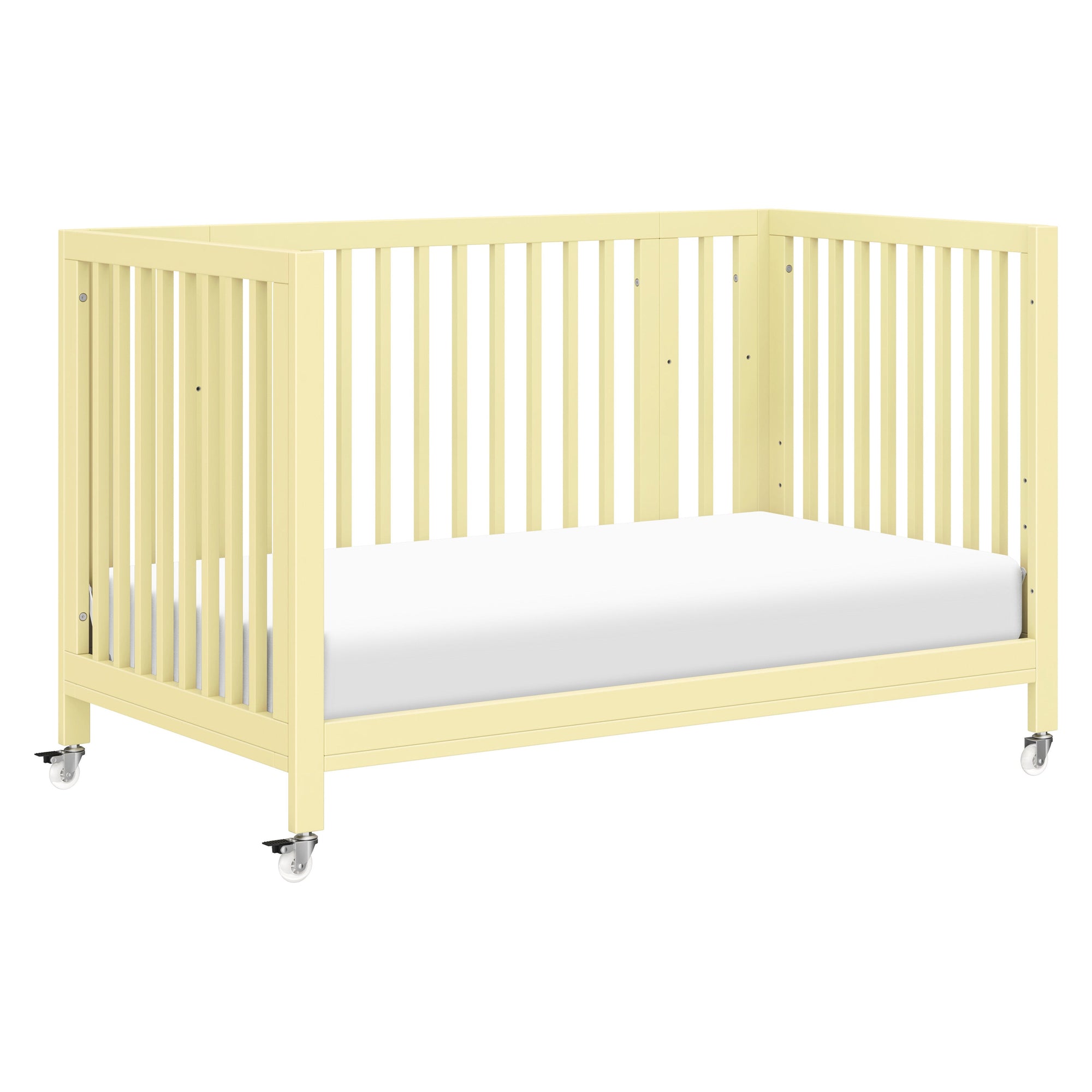 M30880PY,Babyletto,Rolli 9-in-1 Convertible All-Stages« Crib w/ Bassinet & Toddler Bed Kits in Pale Yellow