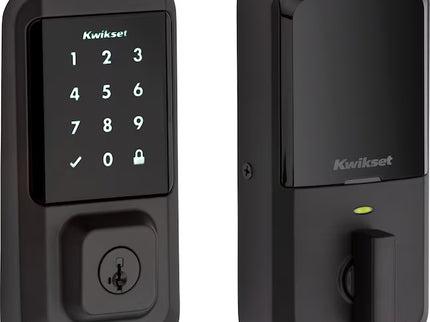 Kwikset Halo Keyless Entry Matte Black Smart Wi-Fi and Touchscreen Keypad Electronic Deadbolt Lock ft. SmartKey Security