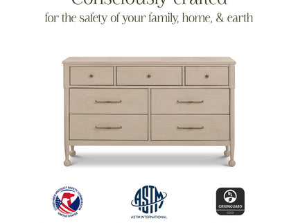 M31416WP,Namesake,Alouette 7-Drawer Assembled Dresser in Washed Pine