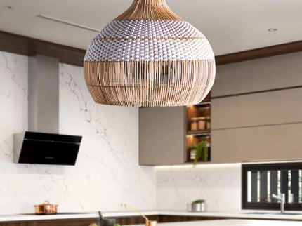 Elaris white rattan pendant lamp shade