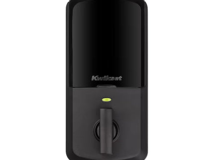 Kwikset Aura Matte Black Smart Bluetooth Keypad Electronic Deadbolt Lock ft. SmartKey Security
