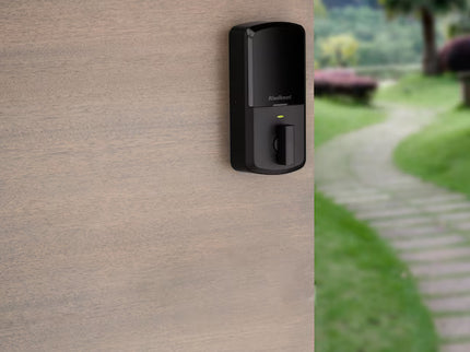 Kwikset Aura Matte Black Smart Bluetooth Keypad Electronic Deadbolt Lock ft. SmartKey Security