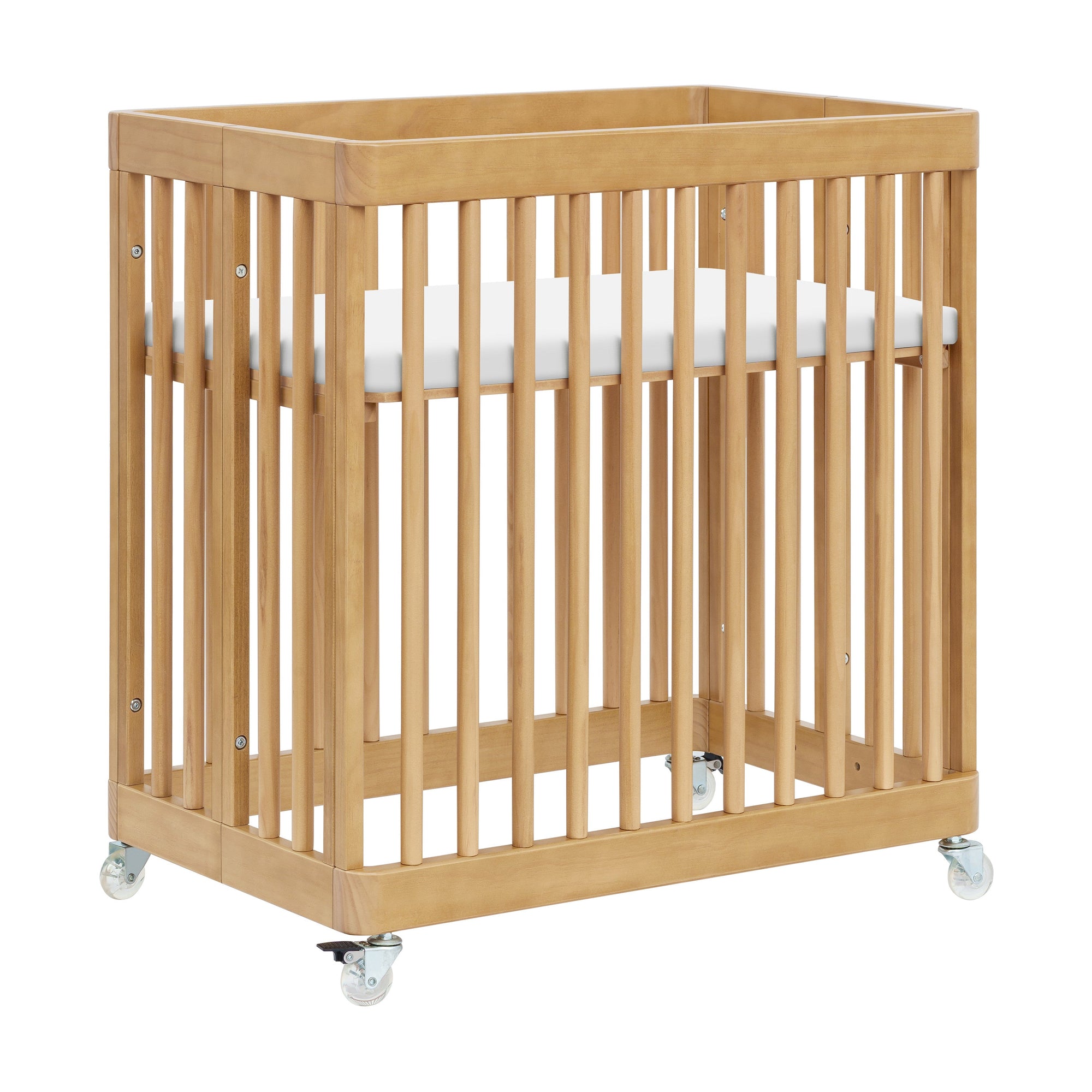 M29880HY,Babyletto,Pogo 8-in-1 Convertible Crib w/All-Stages Conversion Kits in Honey