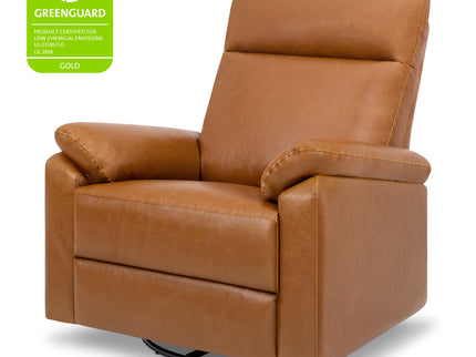 M24387VTL,DaVinci,Suzy Swivel Recliner in Vegan Tan Leather