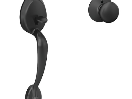 Schlage Plymouth Matte Black Electronic Keypad Deadbolt and Handleset Bundle