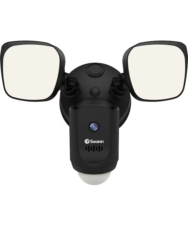 Swann Wireless floodlight security camera Outdoor 1-Camera 1080P Hardwired Floodlight Micro Sd Security Camera System