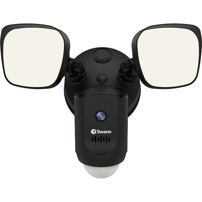 Swann Wireless floodlight security camera Outdoor 1-Camera 1080P Hardwired Floodlight Micro Sd Security Camera System