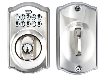 Schlage Camelot Satin Nickel Keypad Electronic Deadbolt Lock
