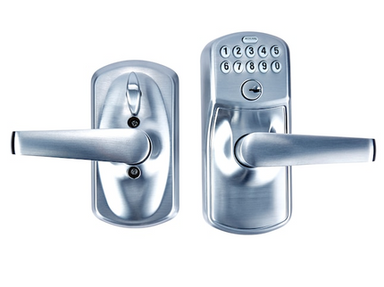 Schlage Plymouth Satin Chrome Keypad Electronic Handle Lock
