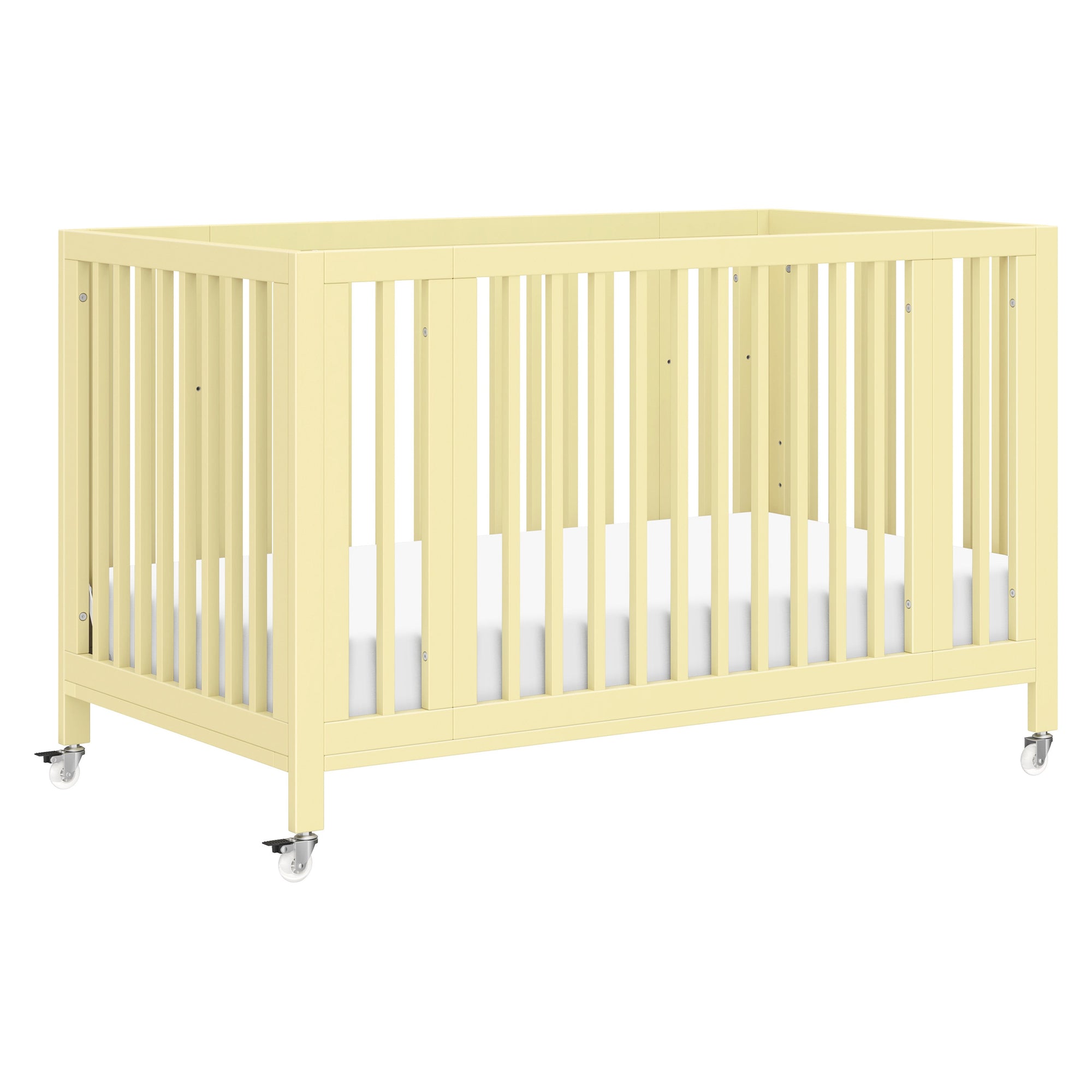 M30880PY,Babyletto,Rolli 9-in-1 Convertible All-Stages« Crib w/ Bassinet & Toddler Bed Kits in Pale Yellow