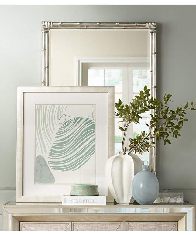 Star Fruit Large Matte White 13" High Ceramic Vase